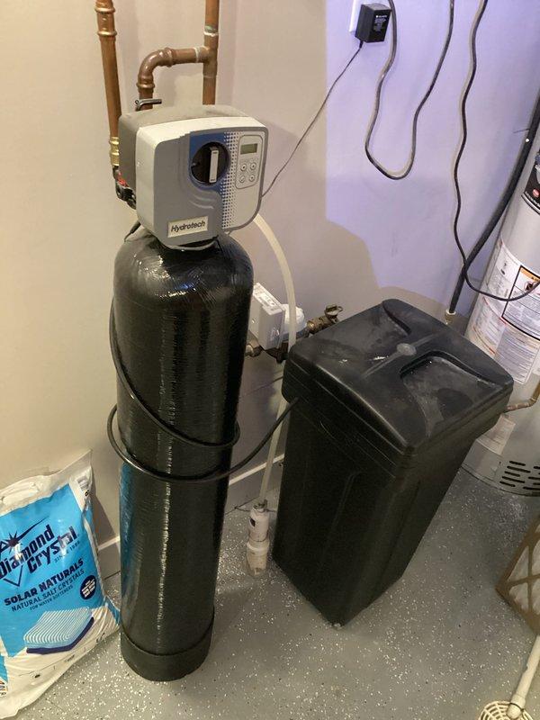 Performed scheduled furnace preventive maintenance appointment. During inspection, noted customer's water treatment system (Hydrotech water softener) appeared to be functioning normally with adequate salt supply (Diamond Crystal Solar Naturals). No furnace operational issues identified during tune-up.