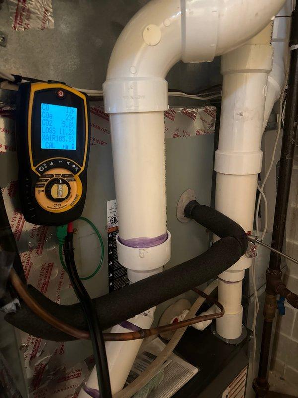 Performed preventative maintenance agreement service on heat pump system and additional furnace. Diagnostic testing revealed significant frost accumulation on evaporator coil, indicating potential refrigerant or airflow issues. Completed comprehensive system inspection and tune-up of both units to ensure proper operation.