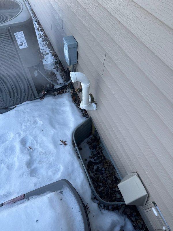 Responded to furnace service call for irregular blower operation. Diagnosed that the inducer motor was modulating normally, not malfunctioning as suspected. Found improper venting configuration using two street 90s without adequate clearance. Replaced with appropriate snorkel assembly to ensure proper ventilation and system operation.