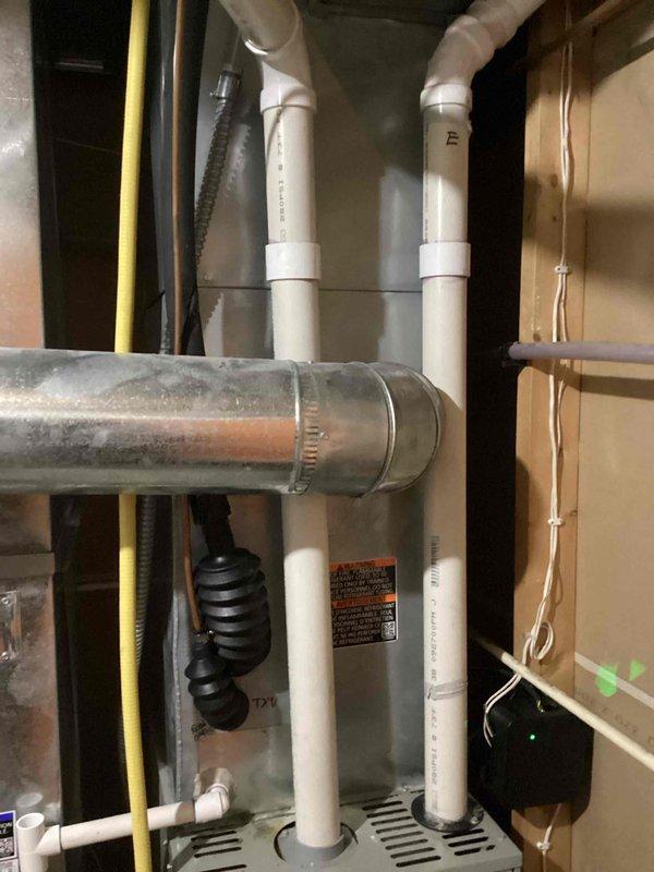 Performed standard furnace tune-up service after one reschedule. Conducted combustion analysis with gas analyzer showing CO levels at 15ppm and CO2 at 5.7% with excess air at 107.3%. Inspected ventilation system including PVC flue pipes and metal ductwork, confirming proper installation and operational status. All components functioning normally with no issues detected.