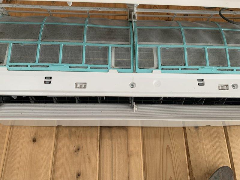 Responded to no heat complaint on mini split system in sun room. Diagnostic testing revealed unit was operating inefficiently due to heavily clogged filters. Performed thorough cleaning of filters, restoring proper airflow. System returned to normal operation with improved efficiency after service.