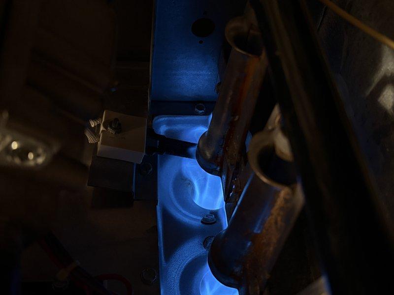 Diagnosed furnace with no heat condition due to faulty ignitor. Removed failed component and installed new replacement ignitor. System successfully tested with proper ignition and flame establishment, restoring normal heating operation.