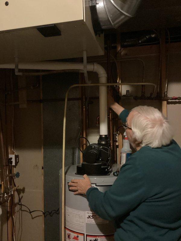 Conducted scheduled preventative maintenance agreement service on customer's furnace system. Replaced air filter with specified MERV 16 filter (X8795) and inspected UV bulb. Performed visual inspection of copper line connections and water heater installation to ensure proper operation and system integrity.