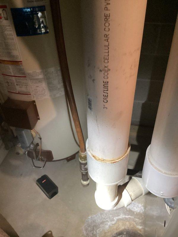 Responded to service call for A/C noise and leak concerns. Inspected system and identified connection issue with the Aprilaire humidifier mounted to the furnace. Sealed PVC condensate drain pipe joint that was leaking and verified proper system operation after repair.