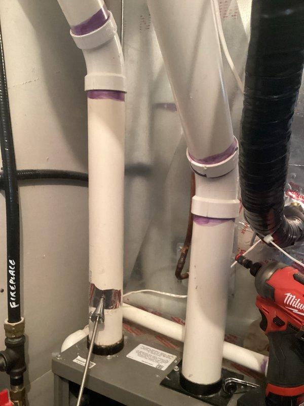 Performed annual preventive maintenance tune-up on gas furnace. Inspected internal components and connections while unit was opened. Checked PVC venting system and propane gas line for proper installation. All systems functioning normally; no issues identified.