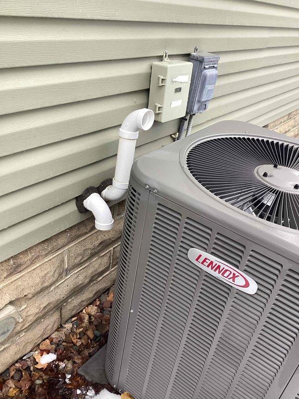 Performed scheduled preventative maintenance agreement on residential furnace. Conducted comprehensive diagnostic evaluation including electrical testing and component inspection with multimeter and combustion analyzer. Also inspected outdoor Lennox condensing unit as part of the complete HVAC system maintenance.