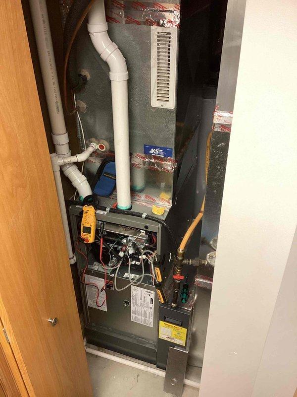Performed scheduled preventative maintenance agreement (PMA) on residential furnace. Conducted full diagnostic testing with multimeter on electrical components and control board. Inspected condensate drain lines, ventilation pipes, and ductwork connections for proper sealing and functionality.
