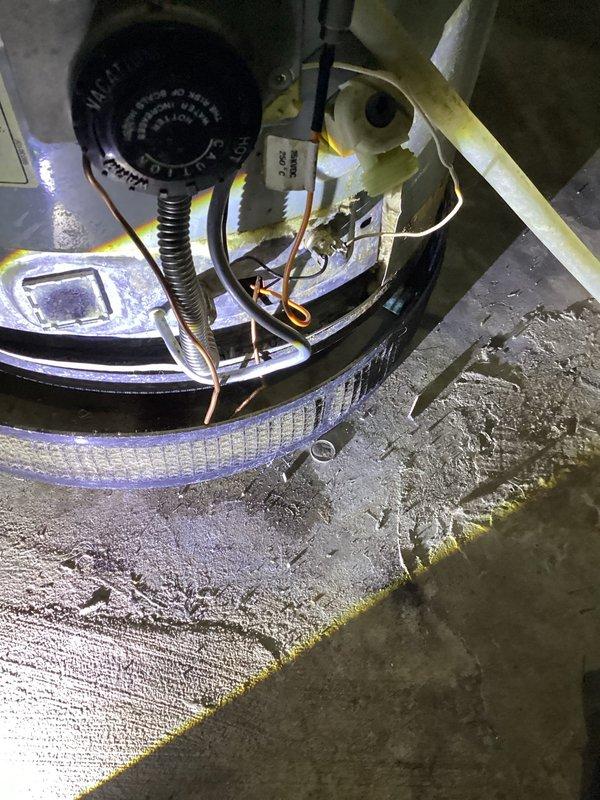 Responded to call for water heater pilot light repeatedly going out. Diagnosed issues with American Water Heater Company tank unit showing faulty gas control valve and burner assembly. Determined unit is under warranty; customer will contact manufacturer for replacement parts.