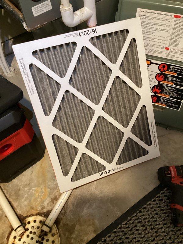 Responded to customer complaint of no heat where furnace was cycling on and off. Diagnosed issue as tripped limit switch due to improper filter restriction (oversized thickness). Replaced with correct filter size (16x20x1) and educated customer on proper filtration requirements. Recommended duct cleaning service to improve system efficiency. Customer enrolled in service membership program.