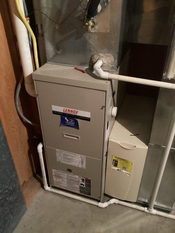 Performed scheduled preventative maintenance on Lennox HVAC system. Completed comprehensive tune-up service of furnace unit and associated components. Inspected PVC condensate drainage system and all connections; all systems functioning normally with no issues identified.