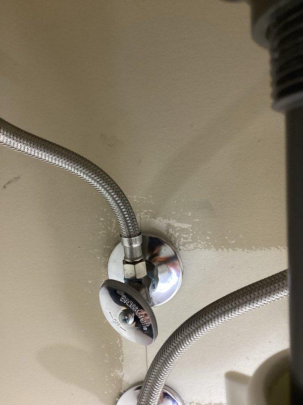 Responded to a service call for a leak from the valve under kitchen sink. Upon inspection, identified a failing hot side shut off valve at the lavatory sink. Removed the damaged valve and successfully installed a new hot side shut off valve, completely resolving the leak issue.