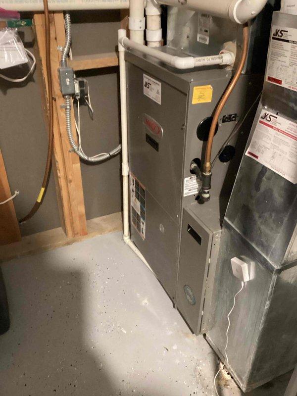 Responded to call back regarding no heat issue after a previous maintenance visit failed to turn on gas supply. Upon arrival, diagnosed communication issue between furnace and thermostat causing system to short-cycle approximately every 5 minutes. Reset system and restored proper gas connection, confirming normal operation with proper cycling patterns restored. Visual inspection of furnace installation confirmed all components properly installed with appropriate venting and connections.