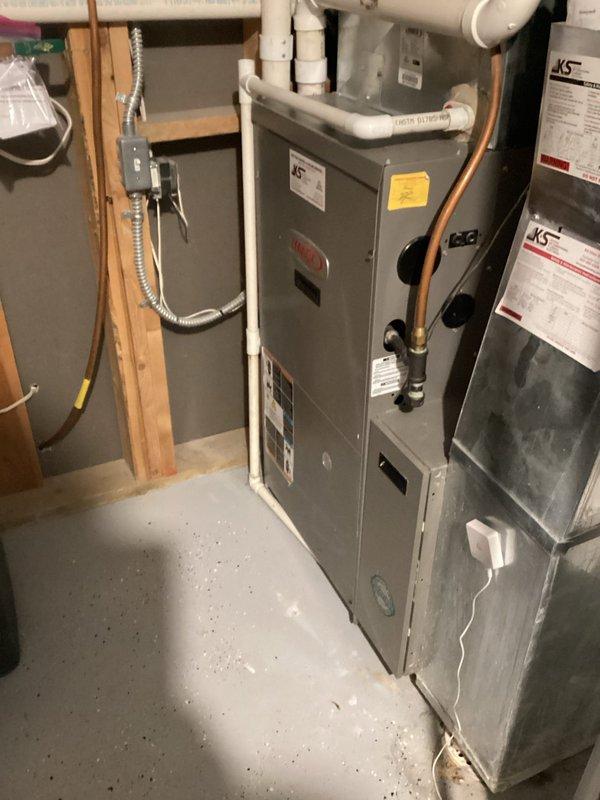 Responded to call back regarding no heat issue after a previous maintenance visit failed to turn on gas supply. Upon arrival, diagnosed communication issue between furnace and thermostat causing system to short-cycle approximately every 5 minutes. Reset system and restored proper gas connection, confirming normal operation with proper cycling patterns restored. Visual inspection of furnace installation confirmed all components properly installed with appropriate venting and connections.