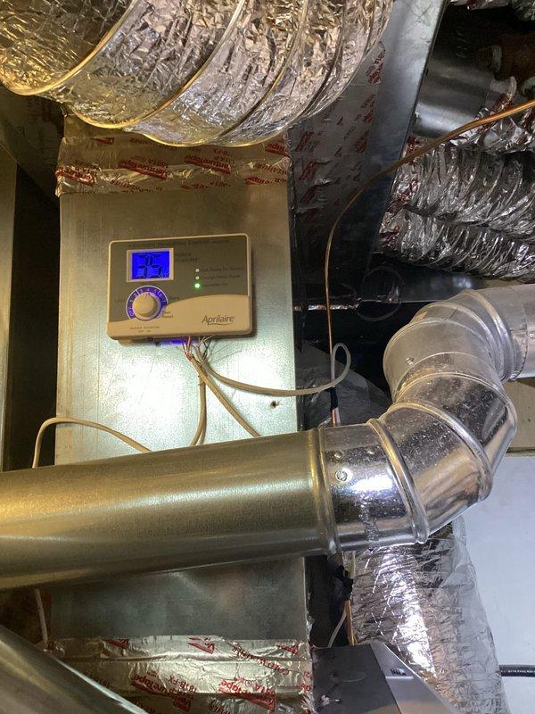 Responded to no-heat call following recent maintenance visit. Diagnosed furnace repeatedly tripping high limit switch due to restricted airflow from Merv 16 filter. Removed high-resistance filter to restore proper system operation. Recommended installation of appropriate filter cabinet and UV light system to maintain desired indoor air quality while ensuring proper system performance.