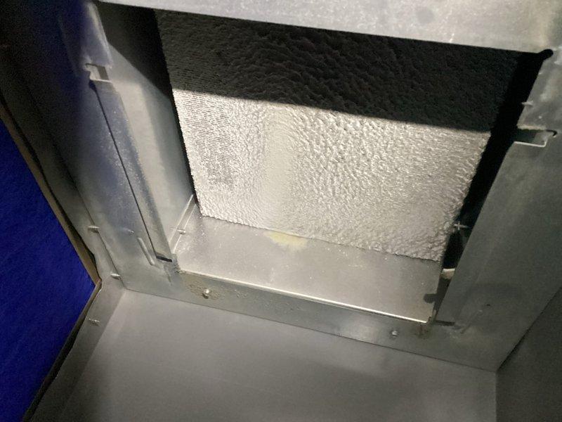 Responded to a no heat call for a furnace experiencing intermittent operation. Diagnostic inspection revealed secondary heat exchanger severely clogged with household dust and debris from humidifier. Performed thorough cleaning of secondary heat exchanger and conducted operational testing to verify proper heat production and system function.