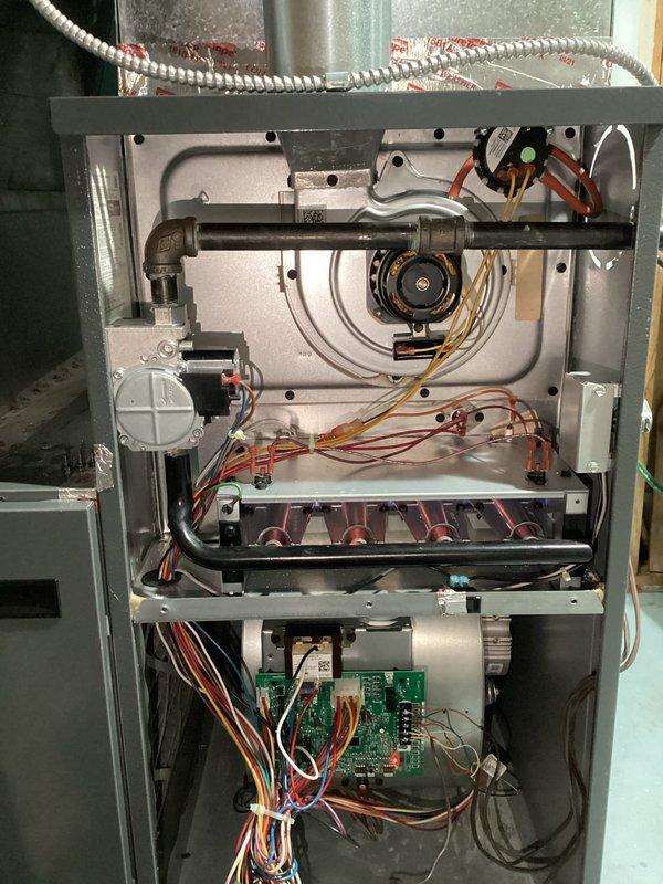Responded to a no-heat call back for a system that had been previously serviced twice. Diagnostic testing revealed a completely non-operational furnace due to failed control board. Replaced defective control board and verified proper system operation.