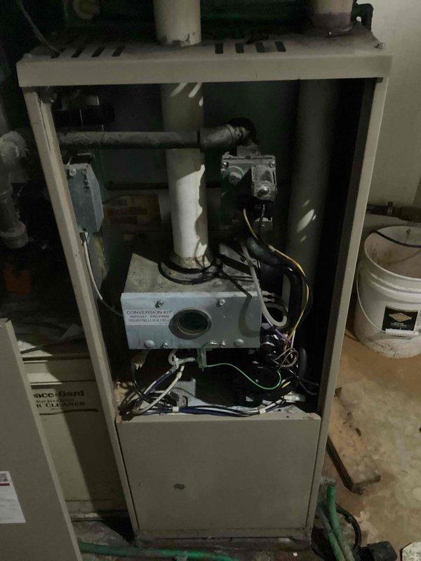 Responded to initial service call to install inducer motor per previously sold bid. Successfully removed furnace front panel, accessed internal components, and installed the new inducer motor in the HVAC system. Completed all necessary electrical connections and verified proper operation before concluding service.