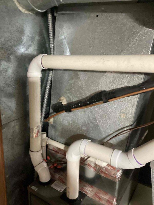 Completed scheduled preventive maintenance agreement service on air handler system. Performed comprehensive tune-up with inspection of condensate drain system and associated plumbing components. System functioning properly with no issues identified.