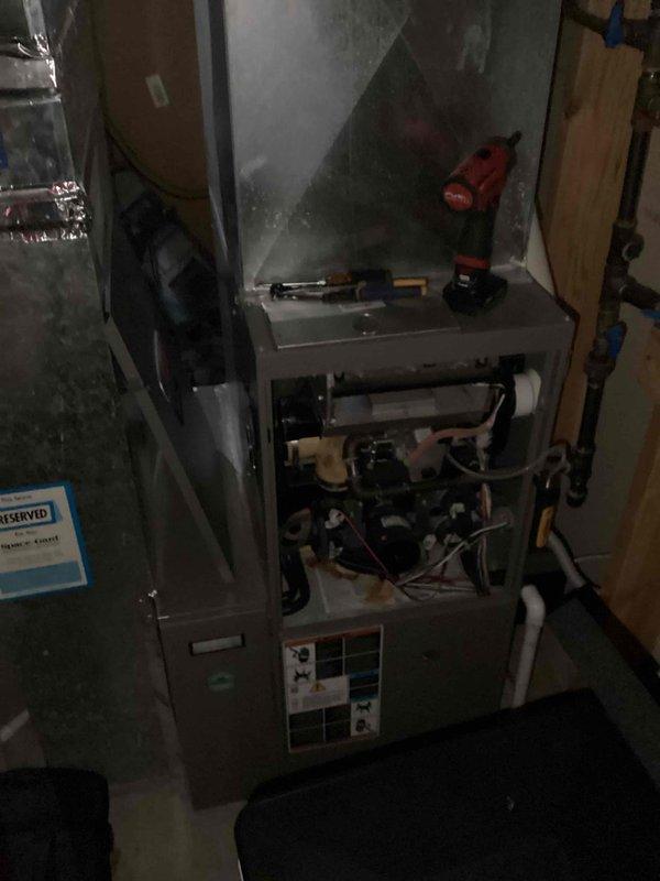 Performed scheduled annual tune-up on residential furnace system. Completed comprehensive inspection of all components including electrical connections, burners, and heat exchanger. System was found to be operating within normal parameters; cleaned accessible components and verified proper functionality before closing service.