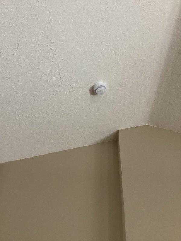 Completed installation of 8 safety devices throughout customer's residence, including 5 standard smoke detectors and 3 smoke/CO2 combination units. Performed comprehensive replacement of all existing detection equipment to ensure proper home safety coverage. Visual inspection confirmed proper mounting and functionality of all newly installed devices.