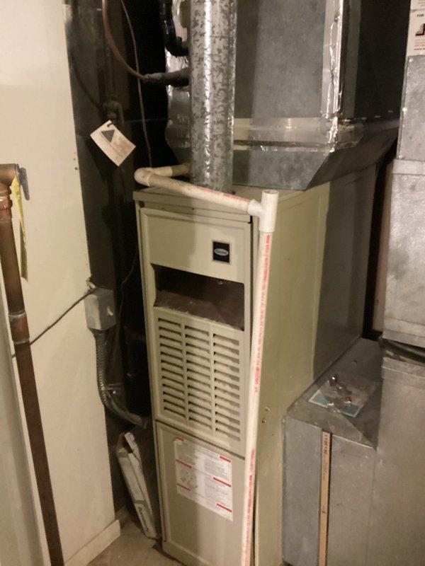 Diagnosed no heat condition in residential furnace system. Inspection revealed igniter was not properly grounded, preventing successful ignition sequence. Reestablished proper grounding connection, restoring normal heating function.