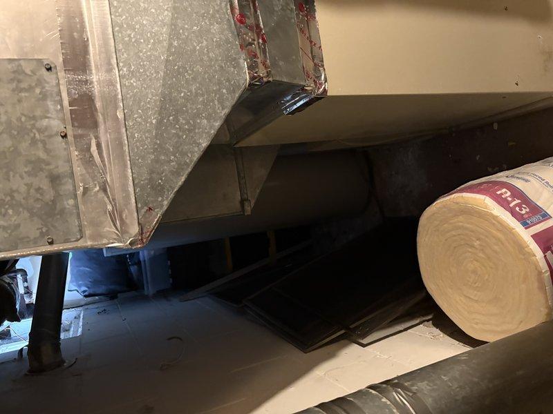 Diagnosed no heat complaint and determined blower motor had failed. Visual inspection of furnace system in basement revealed motor failure beyond repair. Presented customer with options to either replace the motor or install a new furnace unit.