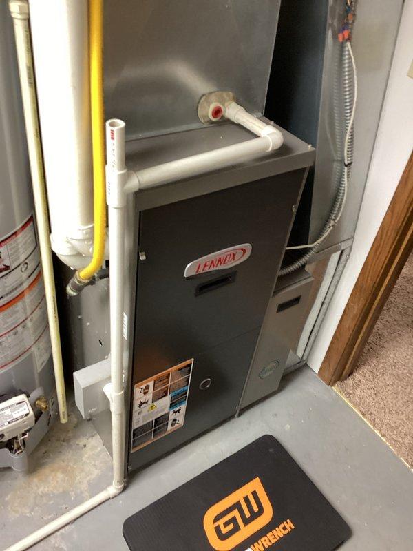 Conducted scheduled preventative maintenance on Lennox furnace system. Performed comprehensive tune-up with no issues identified. System is functioning properly with all components inspected and serviced according to maintenance agreement specifications.