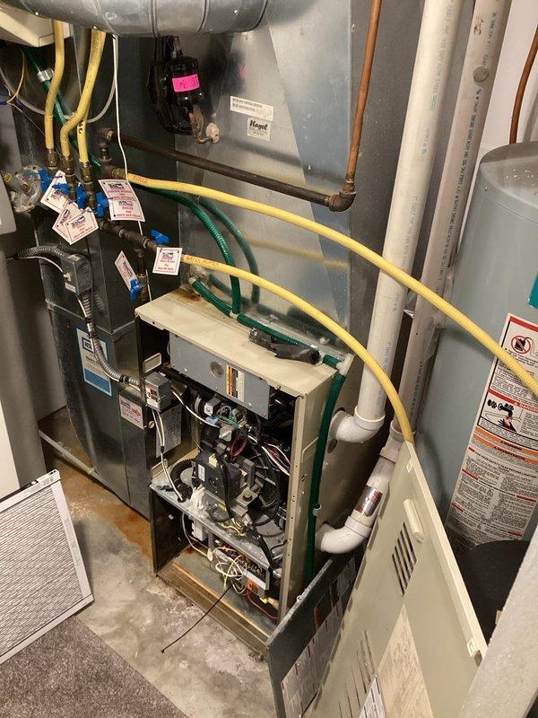 Responded to no-heat call for 28-year-old furnace. Diagnostic testing revealed failed inducer motor as the root cause of system non-operation. Due to equipment age and overall condition, recommended full system replacement as the most cost-effective solution rather than component repair.