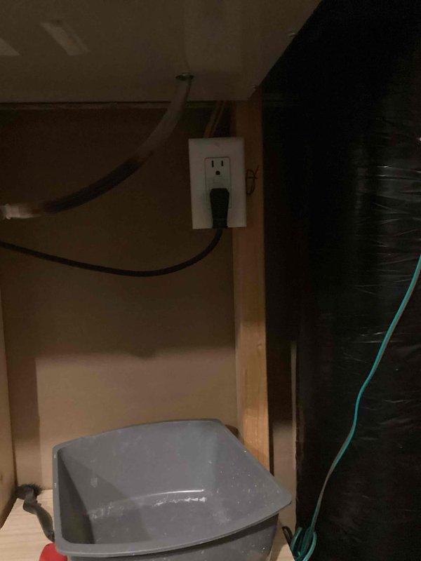 Responded to service call for non-functioning outlets in utility room. Diagnosed direct short in sump pump power cord causing electrical issues. Determined sump pump cord cannot be replaced and advised customer that a complete sump pump replacement is necessary to restore proper electrical function in the area.