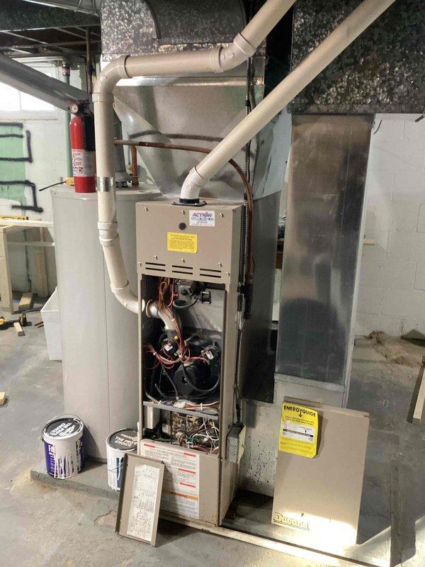 Responded to emergency no-heat service call for aging furnace that would attempt to start but fail during ignition sequence. Diagnostic testing revealed failed control board as root cause. Removed access panels, replaced defective control board, and verified proper system operation through complete heating cycle. Furnace now functioning normally with all safety systems operational.