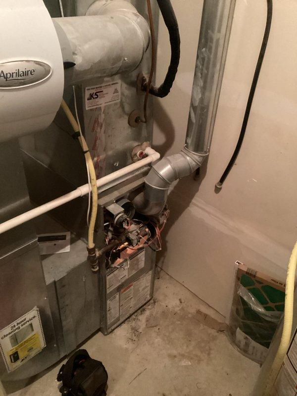 Diagnosed and repaired furnace with no heat complaint. Identified failed control board as root cause. Implemented temporary bypass using contactor to restore heating function until permanent board replacement can be completed.