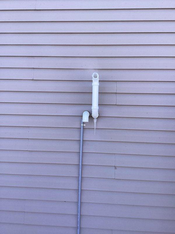 Responded to no heat complaint for 10+ year old Lennox furnace. Diagnosed frozen condensate trap as the cause of system failure. Thawed the trap to restore proper operation and adjusted the fresh air intake to prevent future freezing issues.