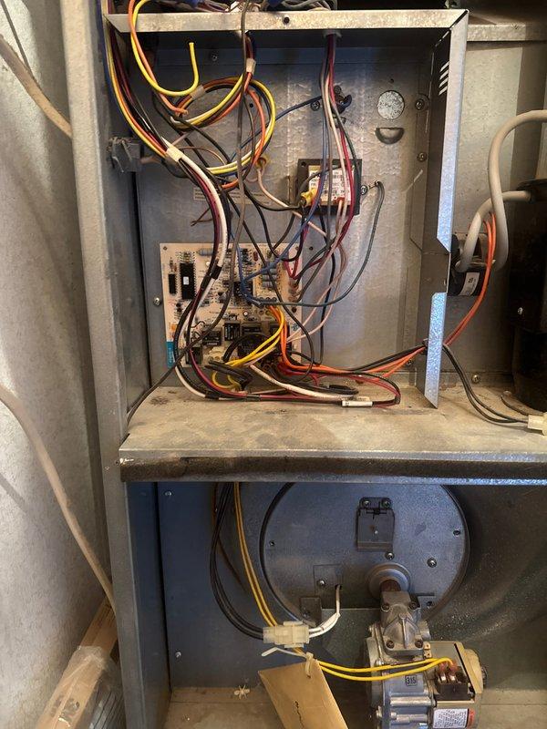 Responded to no heat complaint on 10+ year old furnace. Diagnostic testing revealed failed hot surface igniter preventing system ignition. Replaced defective igniter component and verified proper system operation, restoring heat to the residence.