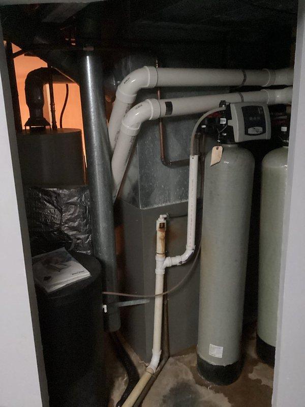 Responded to no heat call for Lennox furnace system. Diagnosed frozen condensate drain line causing system failure. Replaced affected section of condensate drain line, restoring proper system operation and heat production.