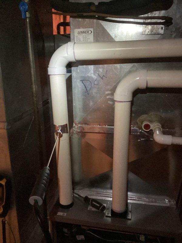 Conducted scheduled preventative maintenance on Lennox HVAC system. Performed complete tune-up with no issues identified. System is operating properly with all components in good working condition.