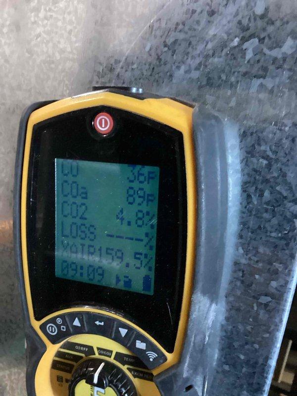 Performed scheduled tune-up on air handler system. Conducted comprehensive diagnostic testing with multi-parameter meter, checking temperature differentials, CO2 levels, and moisture readings. Inspected furnace components including wiring, motor assembly, and electronic controls, and verified proper operation of PVC ventilation/drainage system. All systems functioning normally after service.
