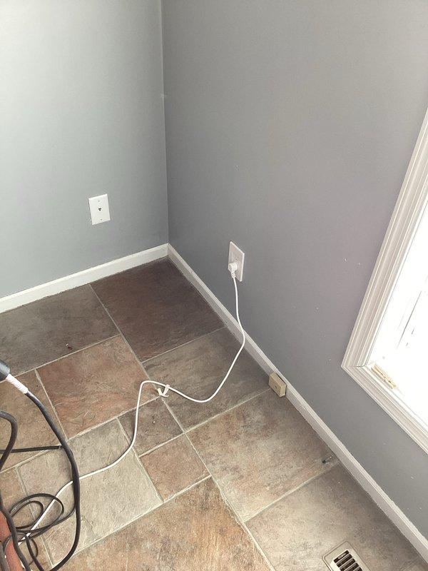 Installed new GFCI receptacle on exterior wall by running electrical wiring from an existing interior office outlet. Properly secured weatherproof cover to protect the outdoor outlet from environmental elements, completing the requested outdoor power access installation.