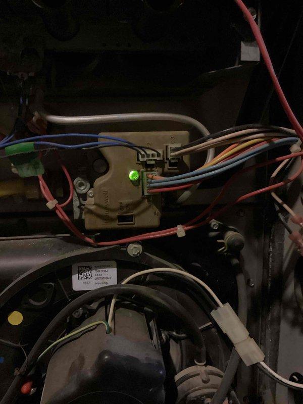 Responded to emergency no-heat call for aging furnace (10+ years). Diagnosed failed smart valve preventing ignition. System inspection revealed non-functional control board with illuminated indicator light but failed operation. Connected customer with project manager for replacement options.