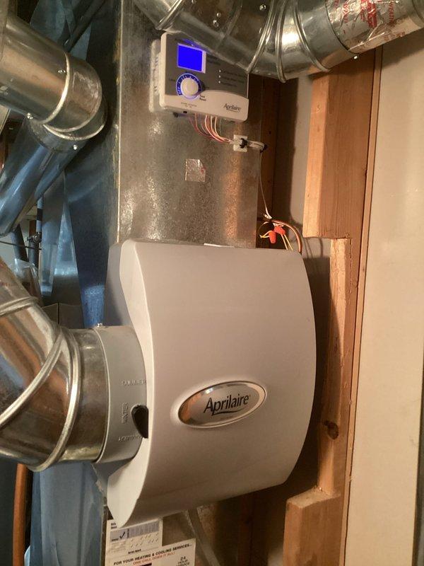 Responded to service call to replace humidifier pad that was missed during previous maintenance. Successfully installed new Aprilaire 35 humidifier pad in the whole-home humidifier system, restoring proper humidity control functionality.
