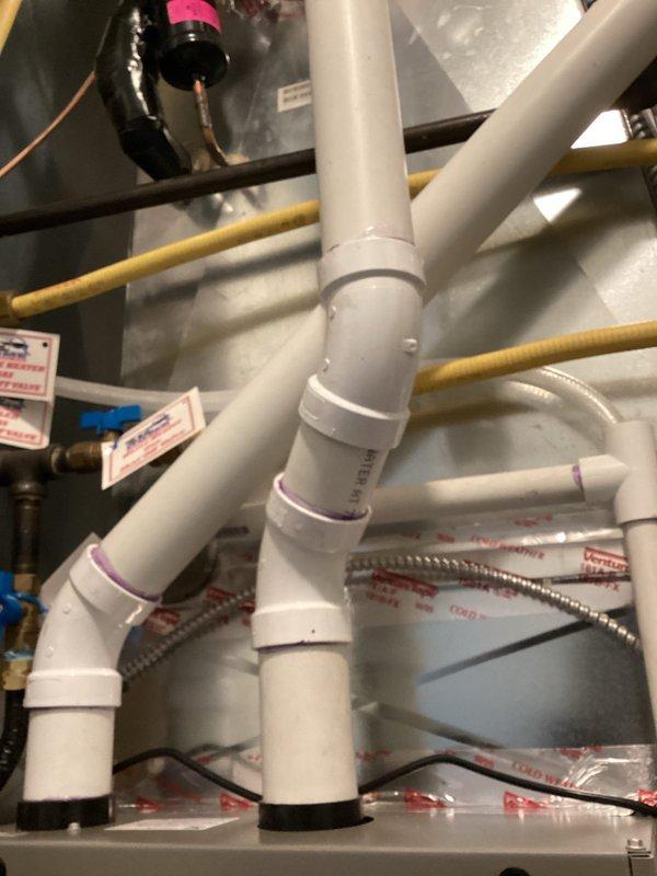 Performed scheduled preventative maintenance on residential HVAC system per prepaid maintenance agreement. Completed comprehensive inspection of furnace including blower motor, electrical components, and control board. Examined ventilation system and verified proper operation of all PVC connections and drainage assembly. System functioning normally with no issues identified.