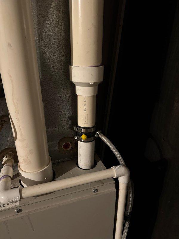 Arrived on site and successfully installed a rain gutter system as requested. Completed installation of all components according to specifications, ensuring proper drainage and water control. Photo documentation taken of the connected PVC piping system with appropriate valves and fittings.