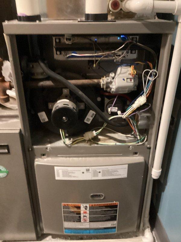 Performed scheduled preventive maintenance agreement service on HVAC system. Conducted comprehensive tune-up of equipment, inspecting internal components including blower motor, electrical connections, and control board. All systems functioning properly with no issues identified.