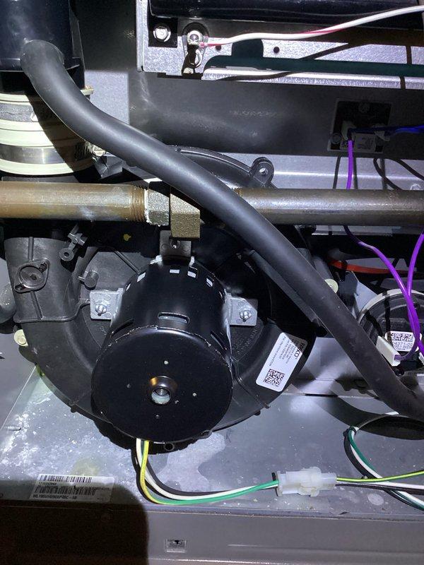 Responded to emergency service call reporting no heat due to malfunctioning furnace. Diagnosed failed inducer motor causing excessive noise. Replaced defective inducer motor under warranty, restoring proper system operation. Recommended UV light installation and duct cleaning to improve system performance and air quality.