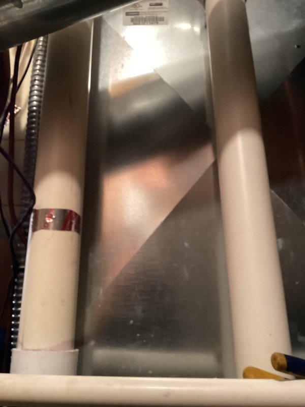 Performed scheduled tune-up service on residential furnace system. Conducted comprehensive inspection of the air handler unit and associated PVC venting components. All systems functioning normally with no issues identified; completed standard maintenance procedures to ensure optimal operation.