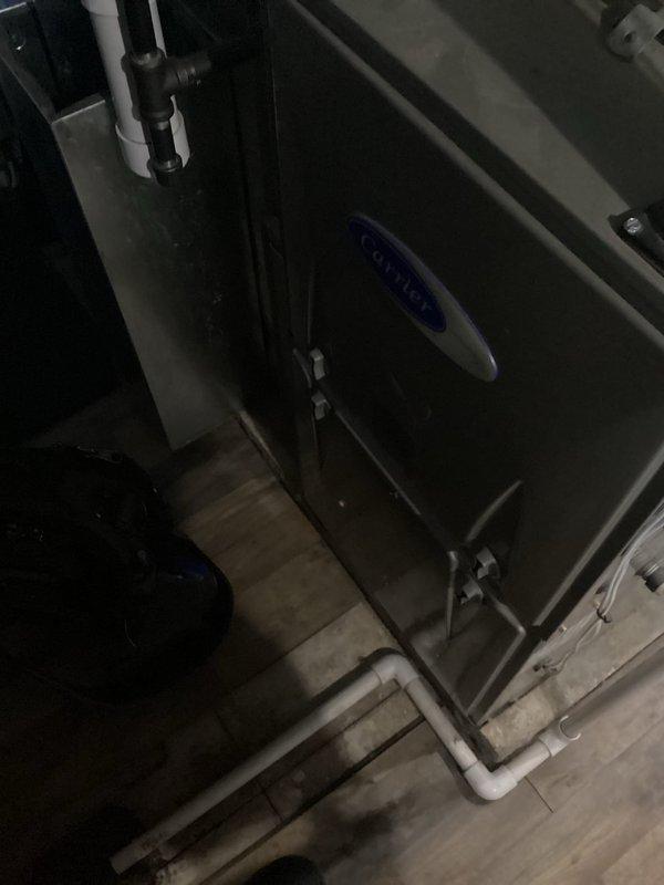 Performed scheduled tune-up service on residential furnace system. Conducted comprehensive inspection of the air handler unit and associated PVC venting components. All systems functioning normally with no issues identified; completed standard maintenance procedures to ensure optimal operation.