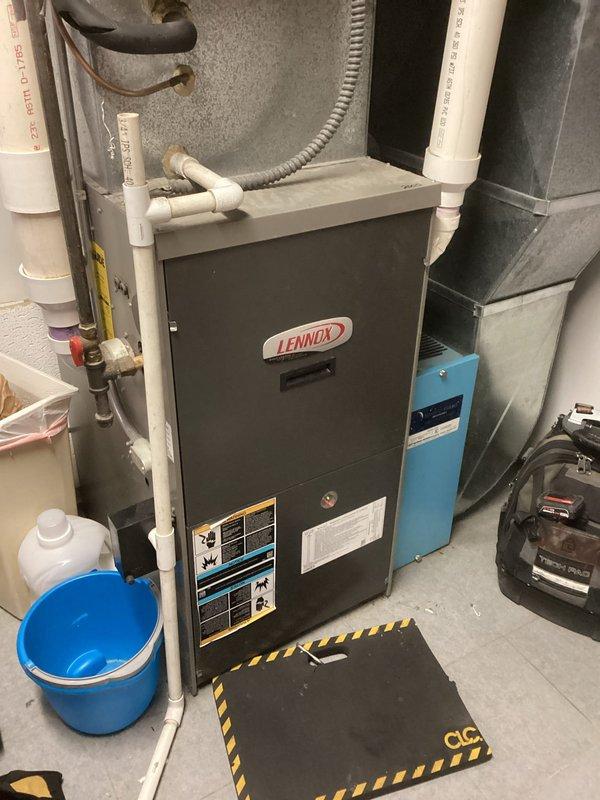 Replaced faulty ignition control board on Lennox furnace as per approved bid. Accessed control panel, disconnected existing wiring, installed new circuit board with proper wire connections, and verified complete system operation after installation.