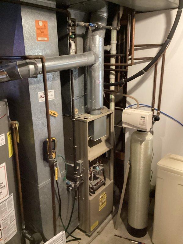 Responded to a no heat call for a 35-year-old Trane furnace. Diagnosed a tripped rollout switch and identified a cracked heat exchanger as the root cause of failure. Due to the age and condition of the unit, recommended customer contact project manager to discuss replacement options.