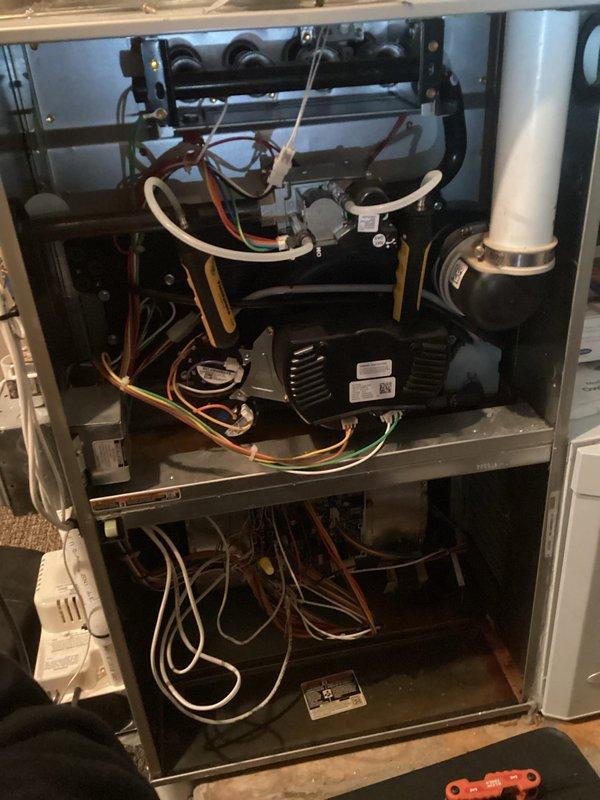 Performed scheduled preventative maintenance on HVAC system per agreement. Cleaned components and inspected drainage system. Identified and repaired condensate trap leak in PVC drain line with metallic tape, ensuring proper system drainage functionality.