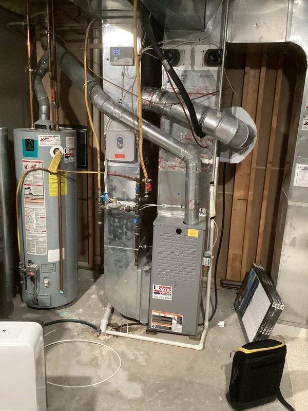 Performed scheduled preventative maintenance service on residential HVAC system per maintenance agreement. Conducted comprehensive inspection of furnace components including electrical connections, control board, gas valve assembly, and blower motor. System was found to be in normal working condition with no apparent deficiencies.