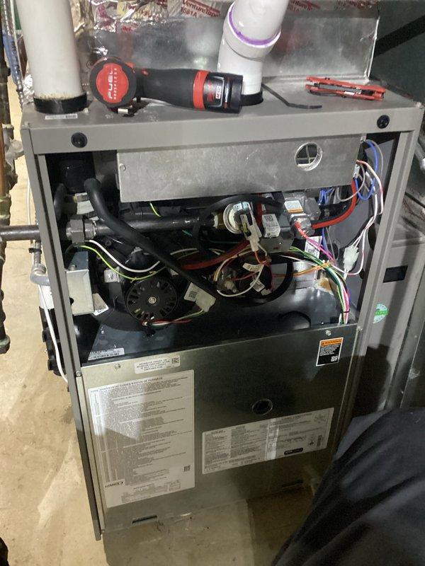 Performed scheduled maintenance agreement service on gas furnace. Conducted comprehensive tune-up including inspection of gas valve, electrical connections, and ventilation components. All systems functioning normally with no issues identified.